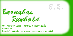 barnabas rumbold business card